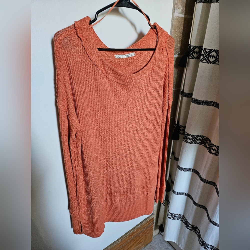 Free People North Shore Thermal, Peach XS